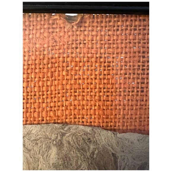 Vintage Mexican Amate Bark Painting – Floral Hand-Painted FOLK ART w/ Burlap Mat - Picture 12 of 16